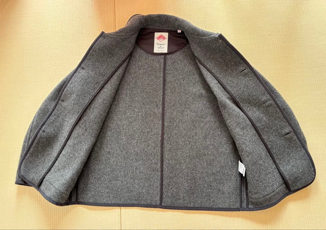 【新品同様】DANTON ウールジャケット サイズ40 グレー 日本製