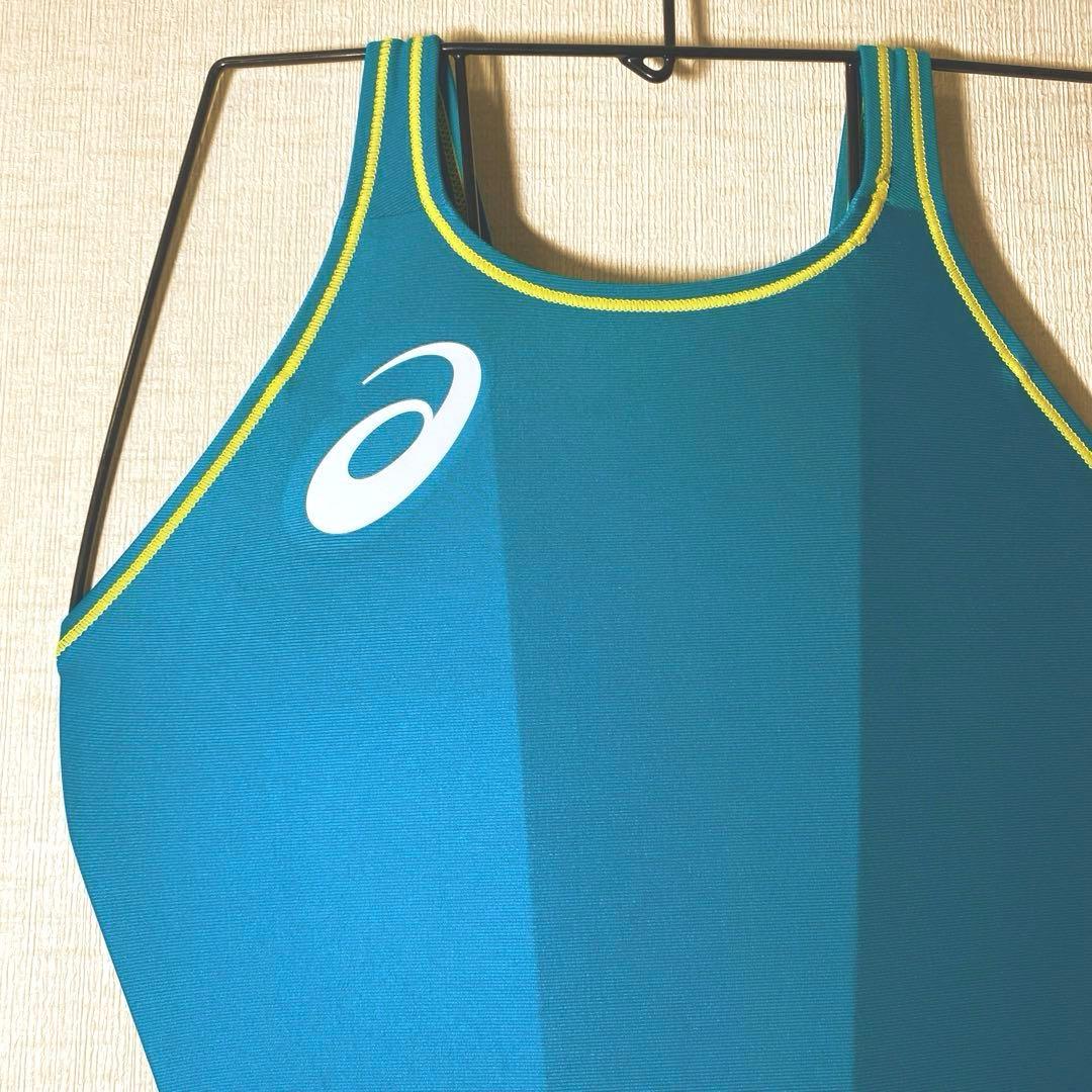 FINA承認 競泳水着 アシックス asics ALS101 Dターコイズ　M