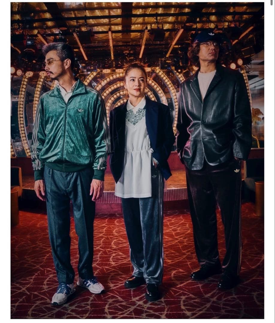 アディダス ダークグリーン ベロアトラックジャケット 2XL