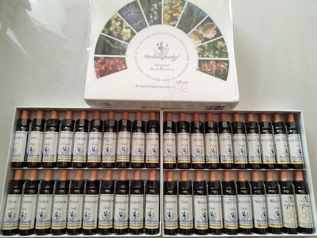 【オマケ付き】フラワーエッセンス40本フルセットと専用木箱♪ヒーリングハーブス社