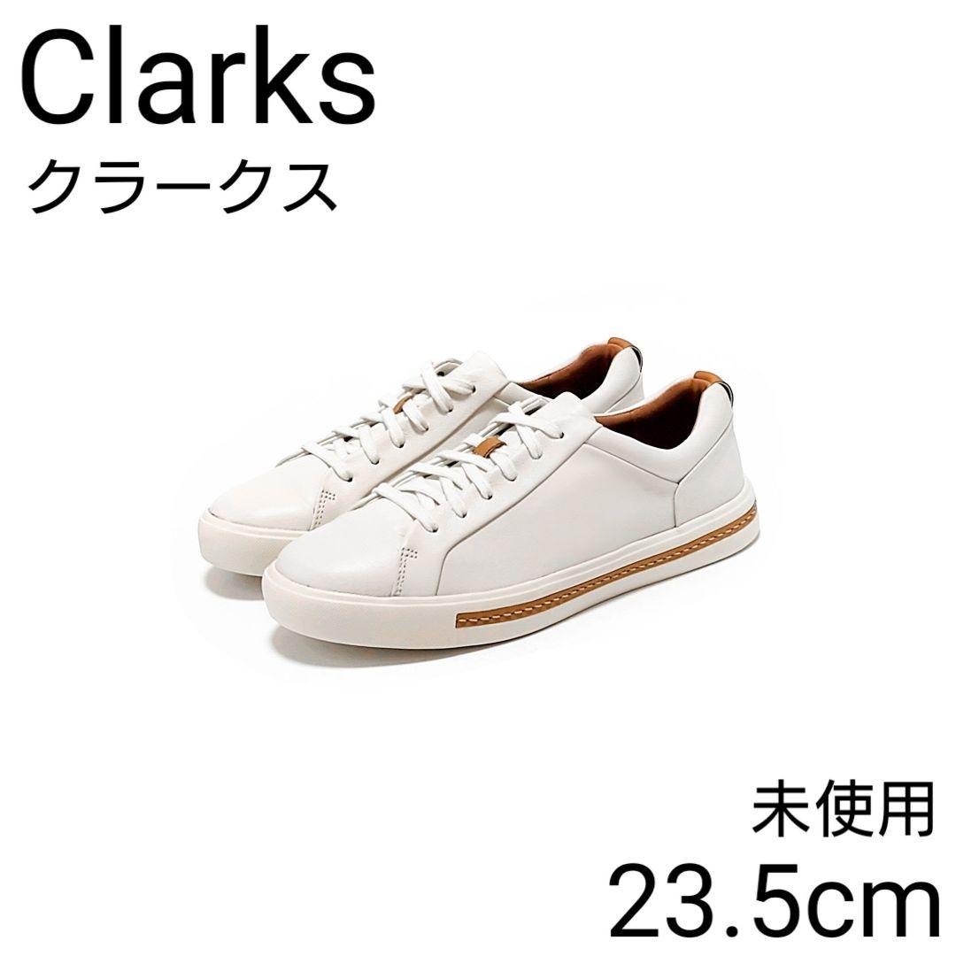 未使用 訳あり クラークス アンマウイレース レザー レースアップ シューズ