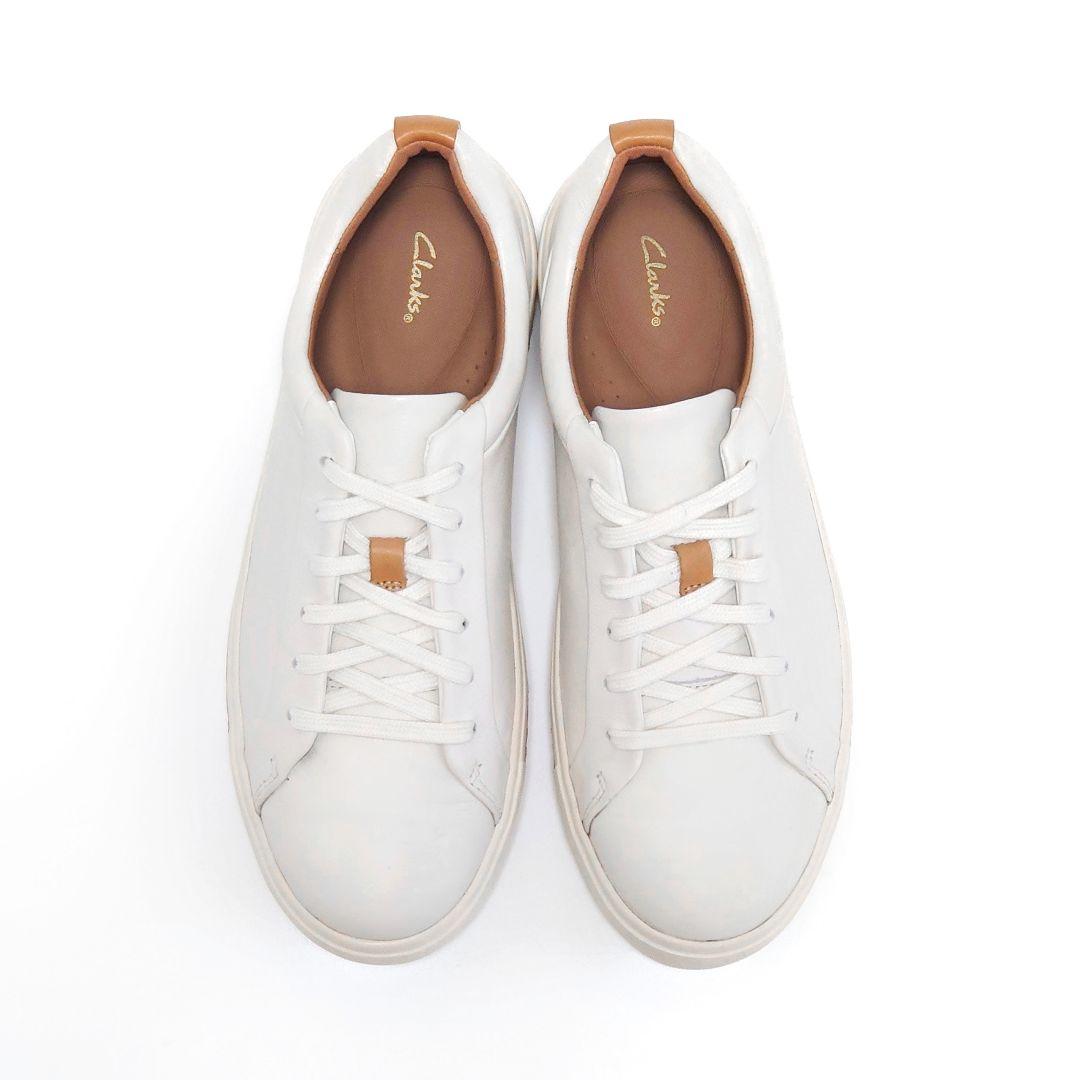 未使用 訳あり クラークス アンマウイレース レザー レースアップ シューズ