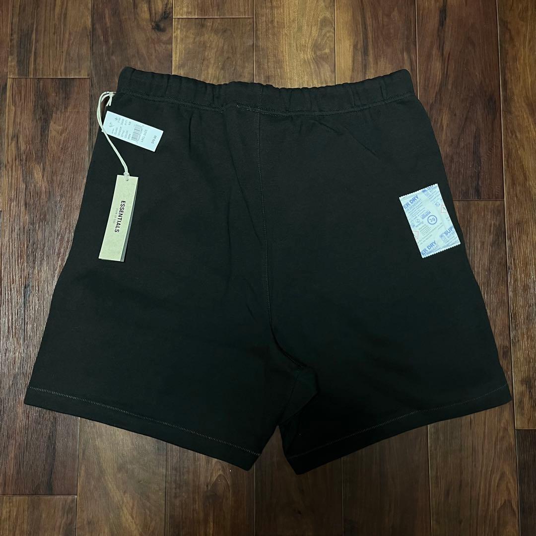 Fog Essentials ショーツハーフパンツブラック黒ロゴ 1977裏起毛
