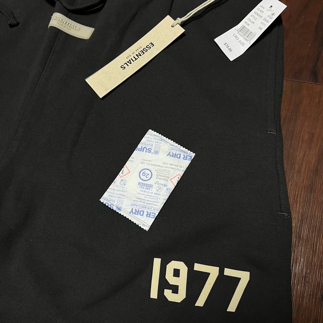 Fog Essentials ショーツハーフパンツブラック黒ロゴ 1977裏起毛