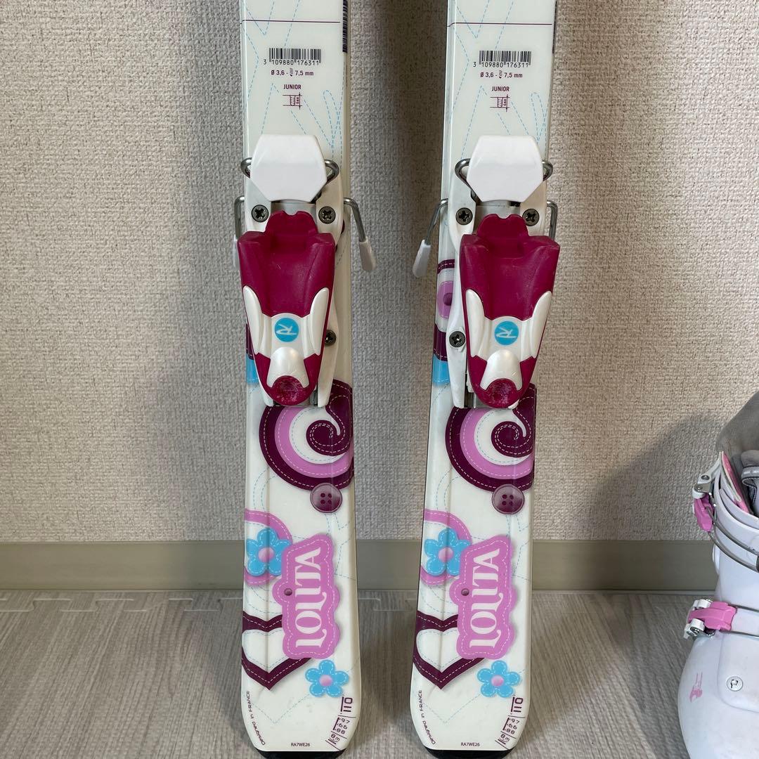 ロシニョール スキー板　HEAD ブーツ　ビンディング　子供　女の子