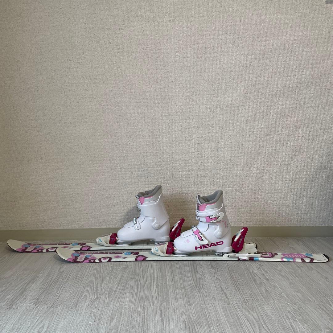 ロシニョール スキー板　HEAD ブーツ　ビンディング　子供　女の子