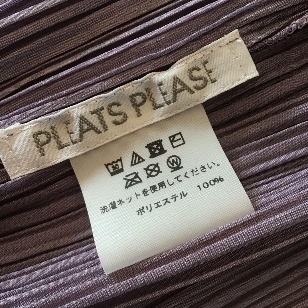 イッセイミヤケ　プリーツプリーズ　マダムT大判　藤紫色