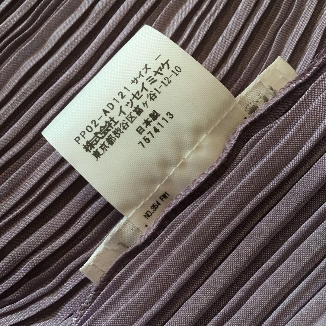 イッセイミヤケ　プリーツプリーズ　マダムT大判　藤紫色