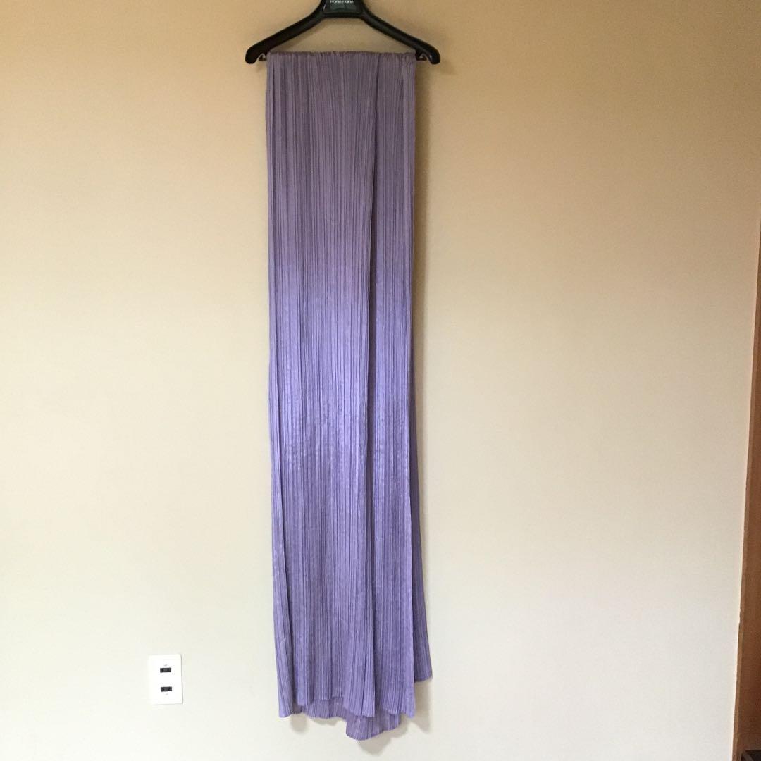 イッセイミヤケ　プリーツプリーズ　マダムT大判　藤紫色