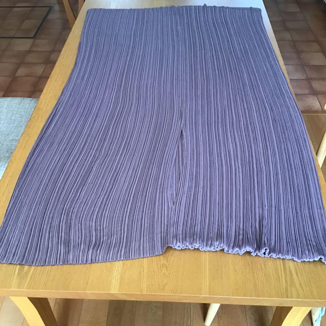 イッセイミヤケ　プリーツプリーズ　マダムT大判　藤紫色
