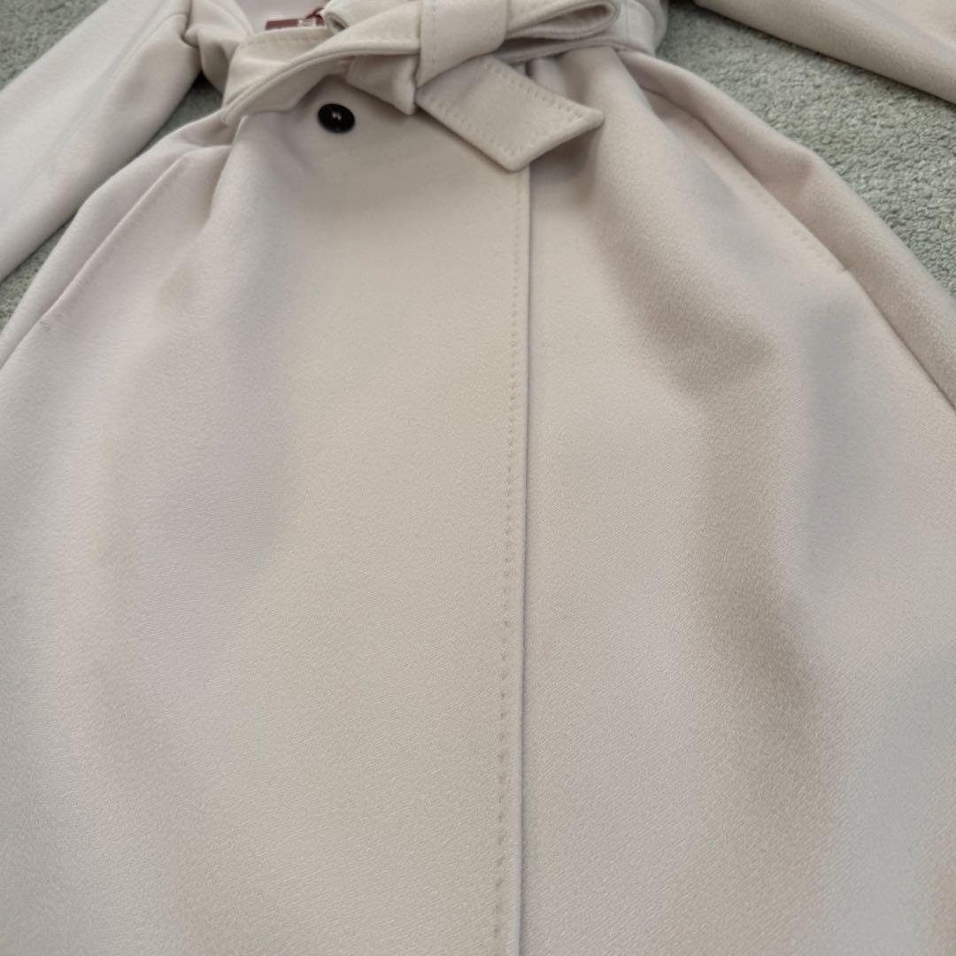 【新品未使用タグ付】マックスマーラstudio現行QR付定番コートbコラージュ白