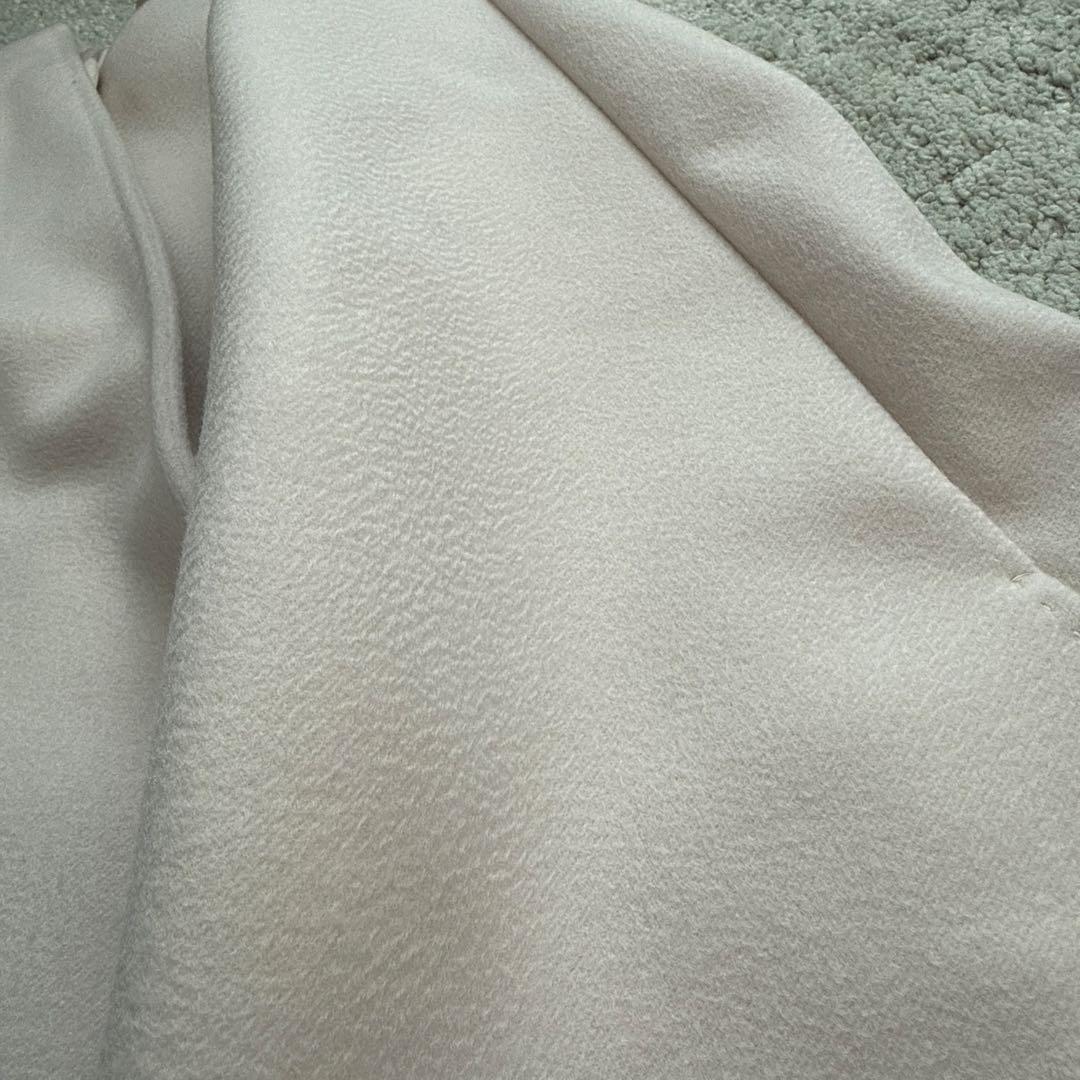 【新品未使用タグ付】マックスマーラstudio現行QR付定番コートbコラージュ白