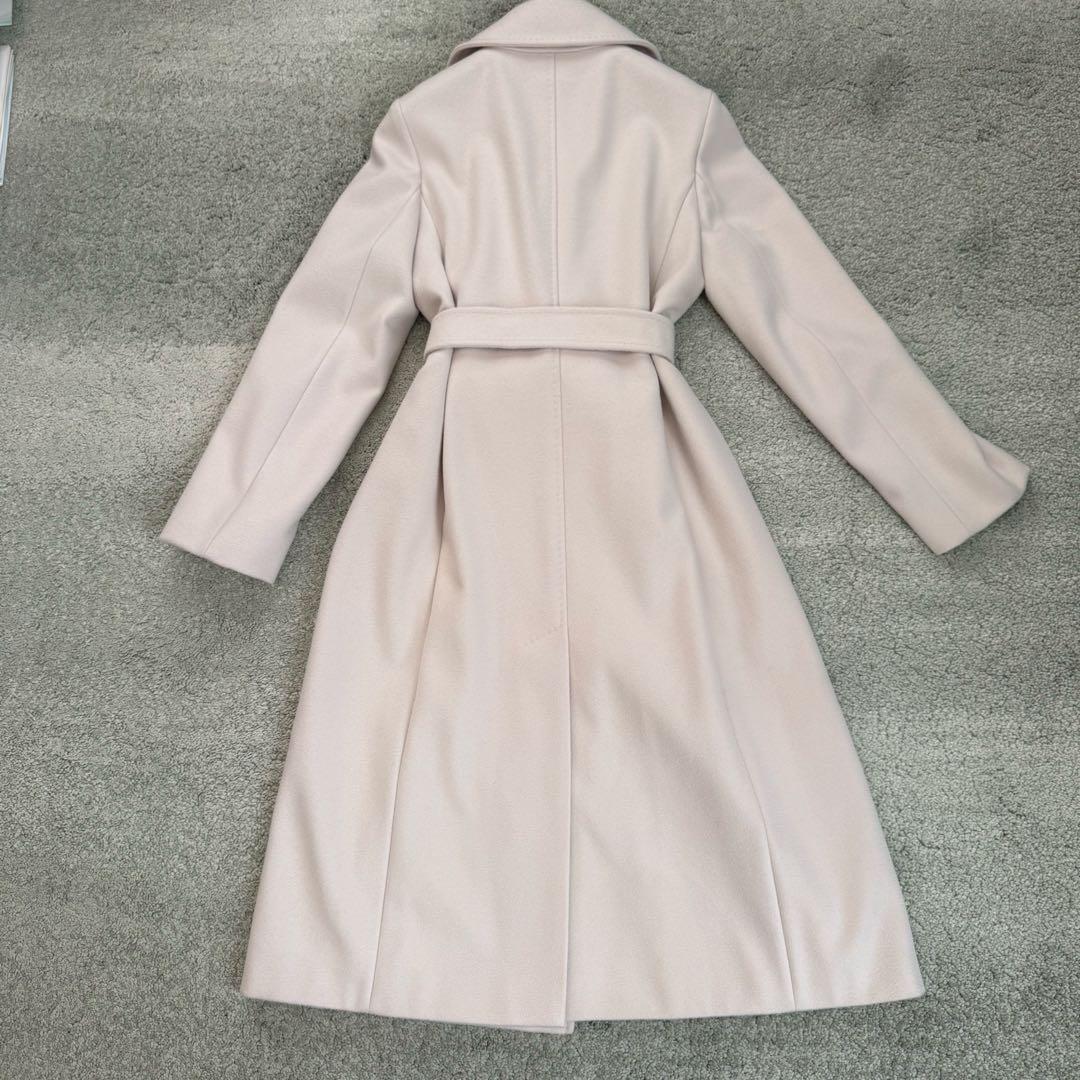 【新品未使用タグ付】マックスマーラstudio現行QR付定番コートbコラージュ白