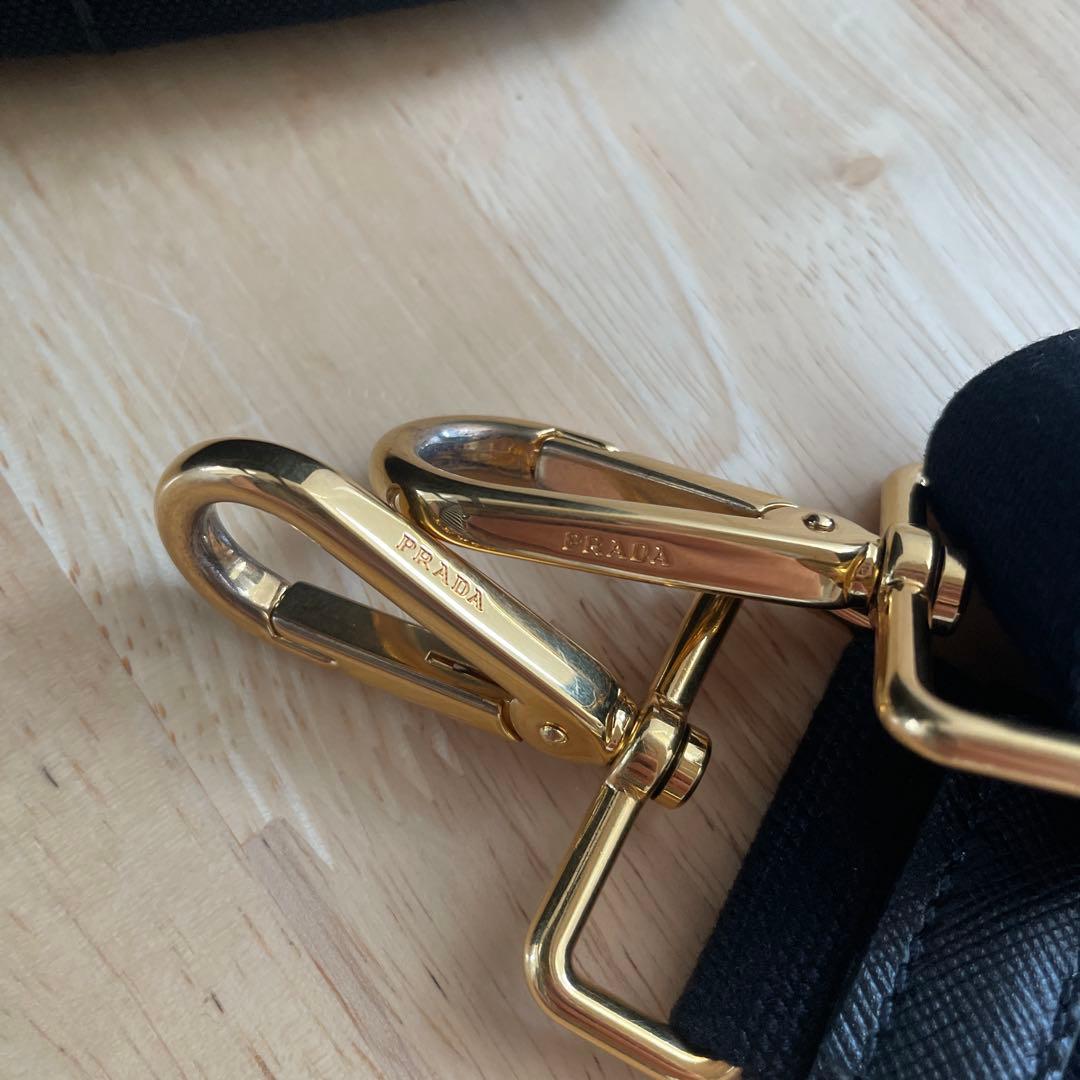 PRADA 黒 ショルダーバッグ カナパ S
