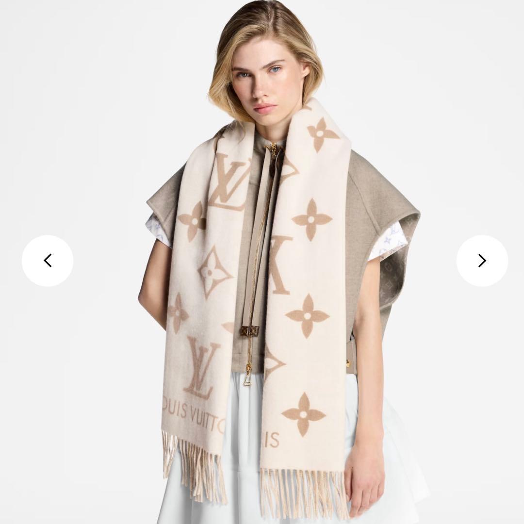 【新品】ホリデーLOUIS VUITTON マフラー・レイキャビック！ベージュ