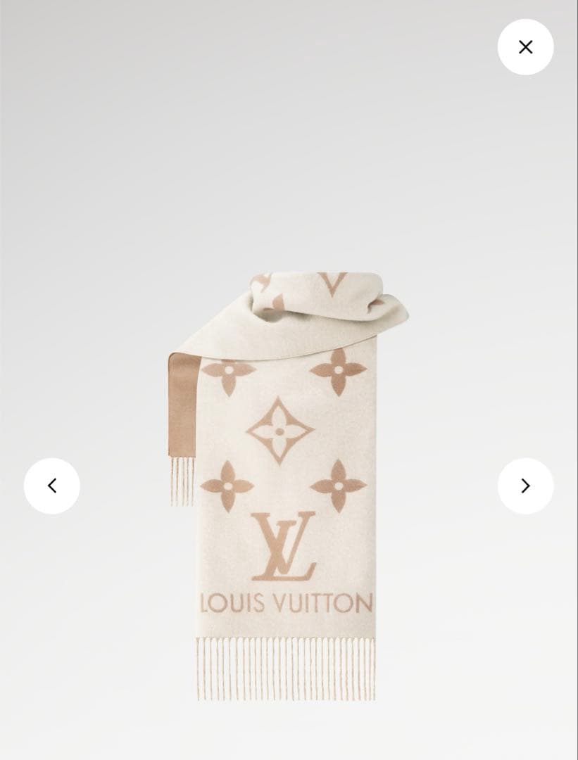 【新品】ホリデーLOUIS VUITTON マフラー・レイキャビック！ベージュ