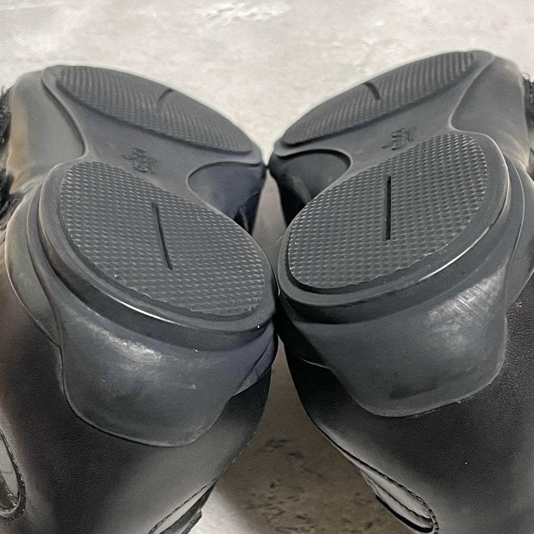 美品　グッチ　GUCCI （36） シマレザー　gg柄　スニーカー　ベルクロ　黒