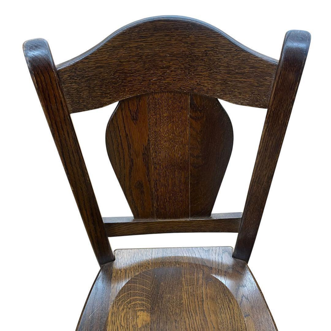 美品　起立木工　オランダ製　オーク無垢　2脚セット