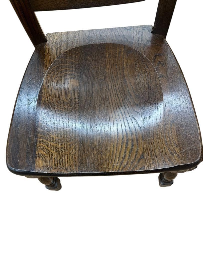 美品　起立木工　オランダ製　オーク無垢　2脚セット