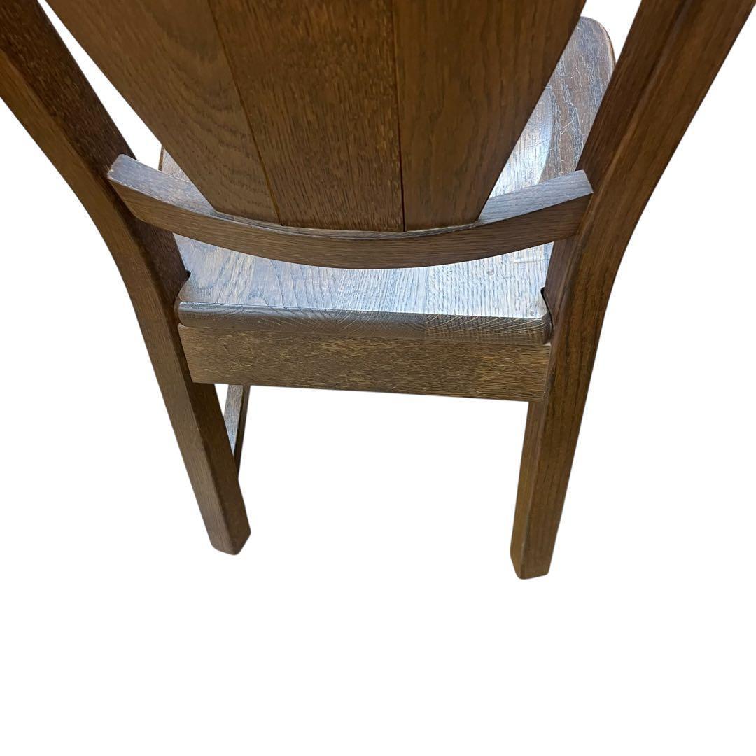 美品　起立木工　オランダ製　オーク無垢　2脚セット