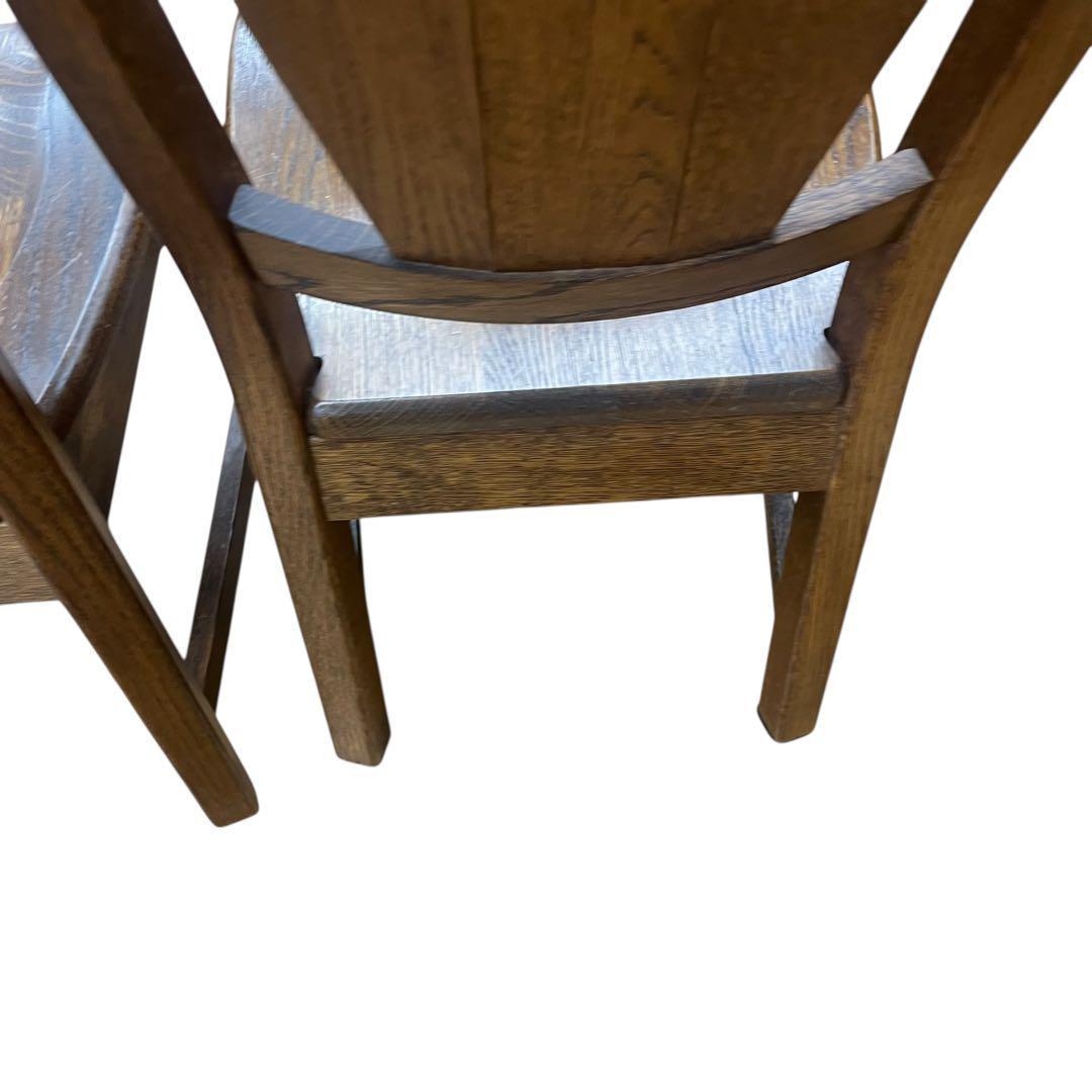 美品　起立木工　オランダ製　オーク無垢　2脚セット