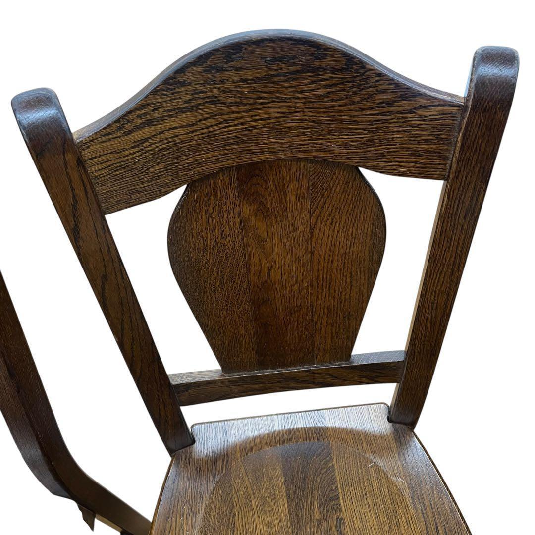 美品　起立木工　オランダ製　オーク無垢　2脚セット