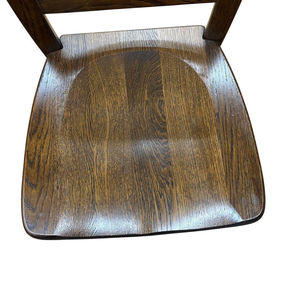 美品　起立木工　オランダ製　オーク無垢　2脚セット