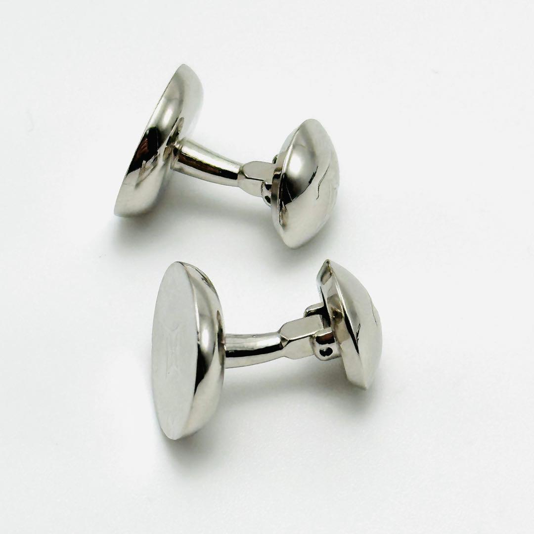 LOUIS VUITTON カフス　M61971 シルバー　ロゴ　　ラウンド