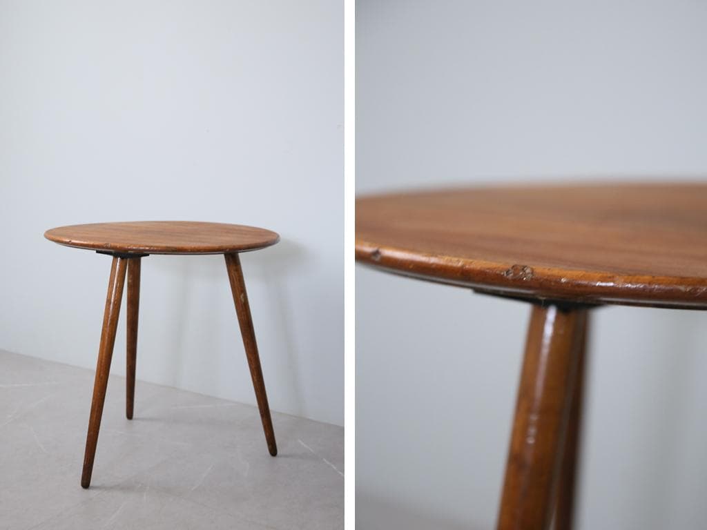 英国アンティークチーク古木コーヒーテーブル/木製机/ローテーブル(89-267