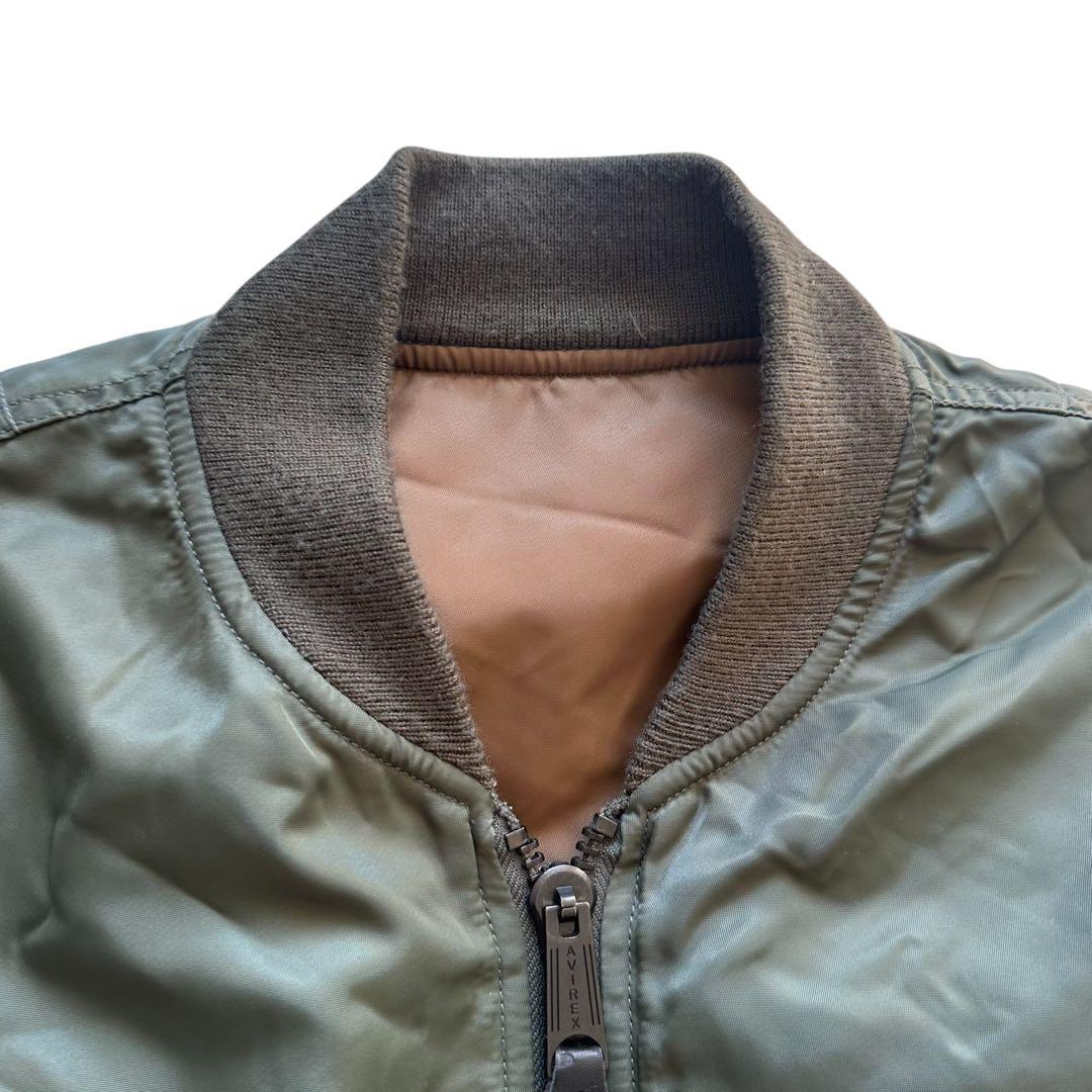 アヴィレックス　MA-1 フライトジャケット　リバーシブル　カーキー　ブルゾンL