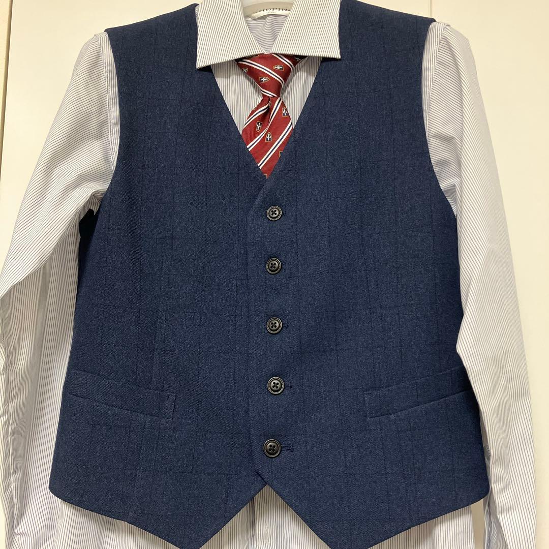 【美品】ショパンCHOPIN 男子スリーピーススーツ　フォーマル5点セット150