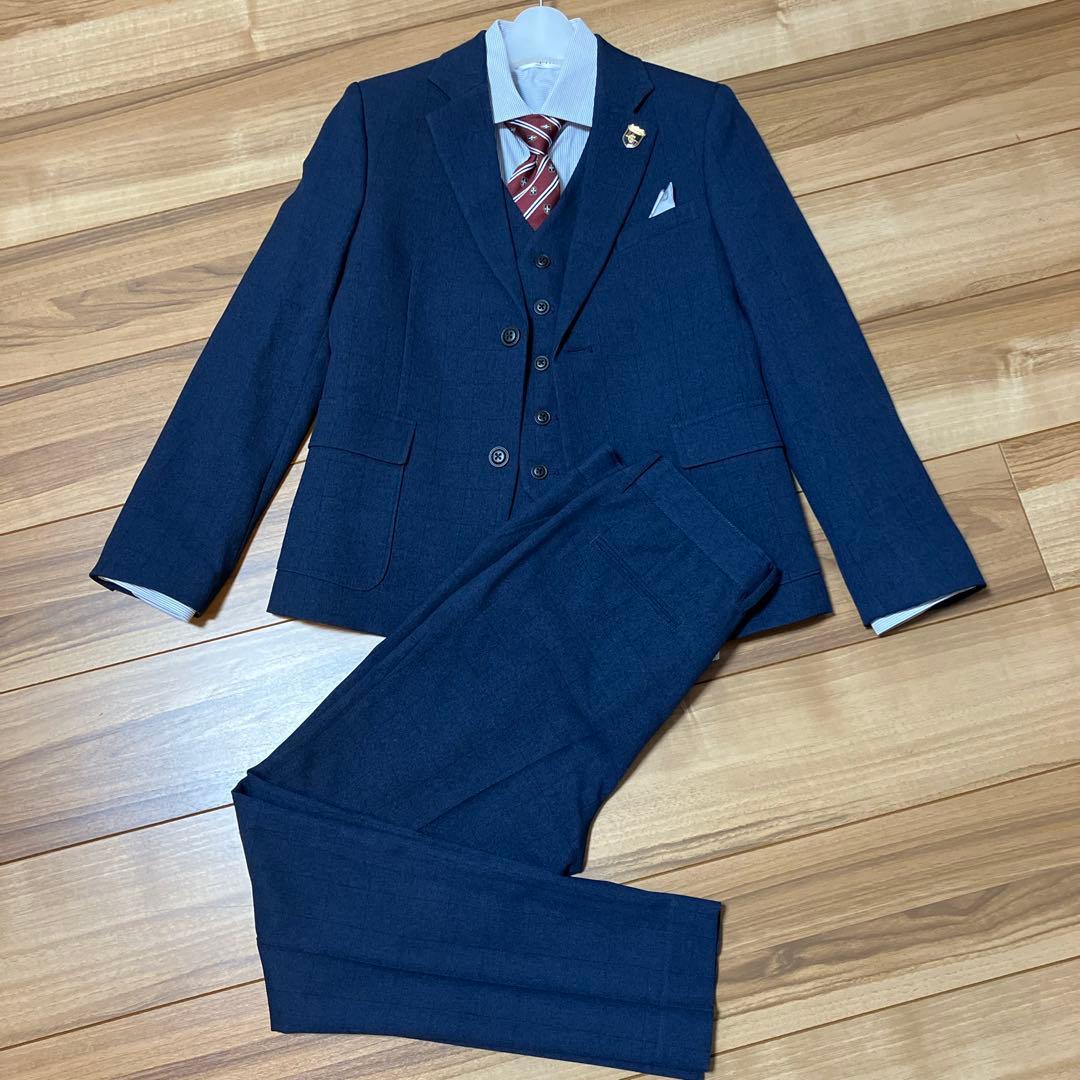 【美品】ショパンCHOPIN 男子スリーピーススーツ　フォーマル5点セット150