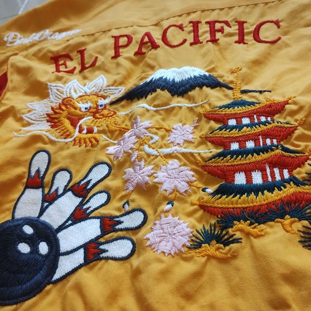 90's PINK DRAGON ピンクドラゴン日本製ボウリングシャツ