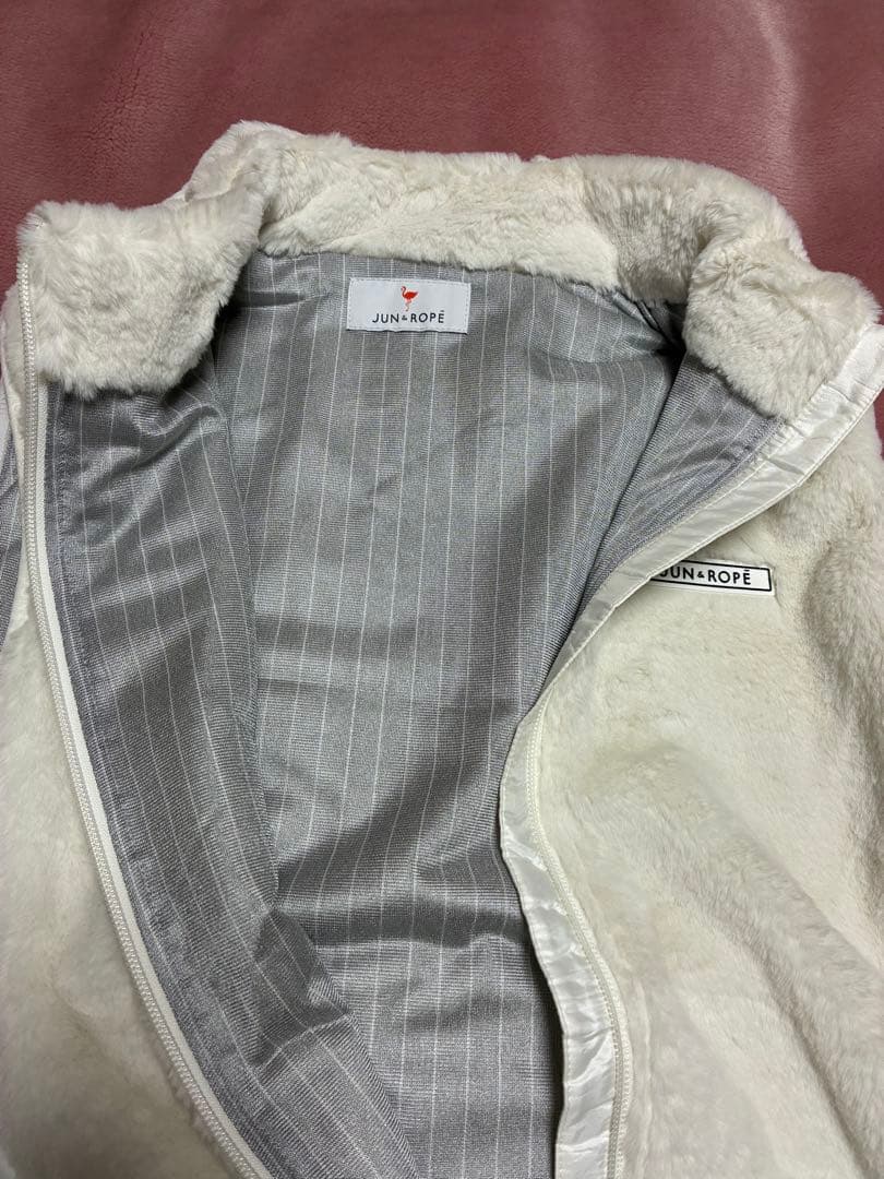 JUN&ROPE ボア　ワンピース　ホワイト