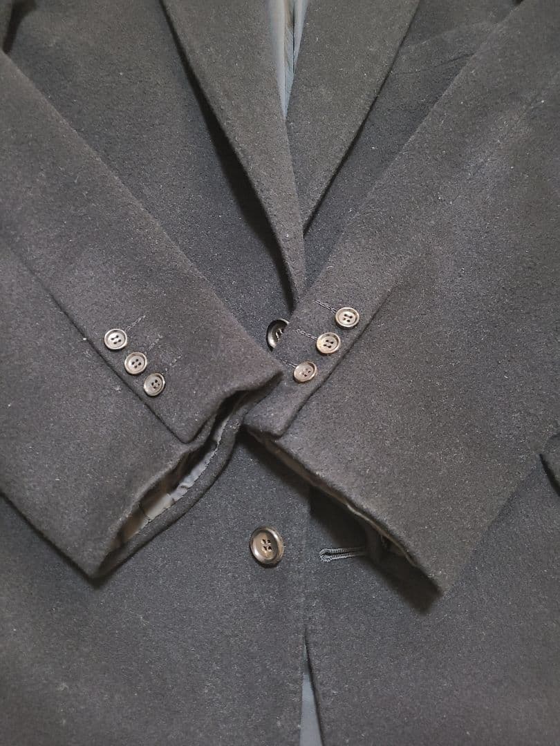 パパス　ブラック テーラードジャケット 2つボタン