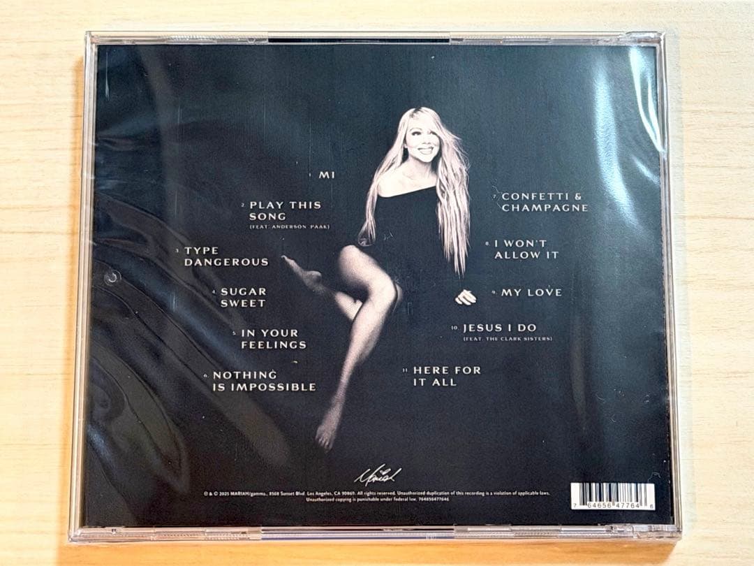 直筆サイン ハート入り マライアキャリー CD 「ヒア フォー イット オール」