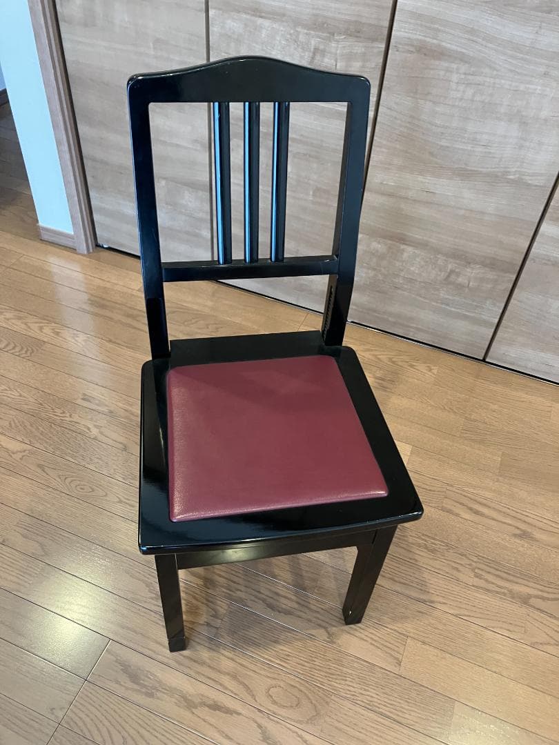 YAMAHA トムソン椅子　黒　アップライト/グランドピアノ　レトロ