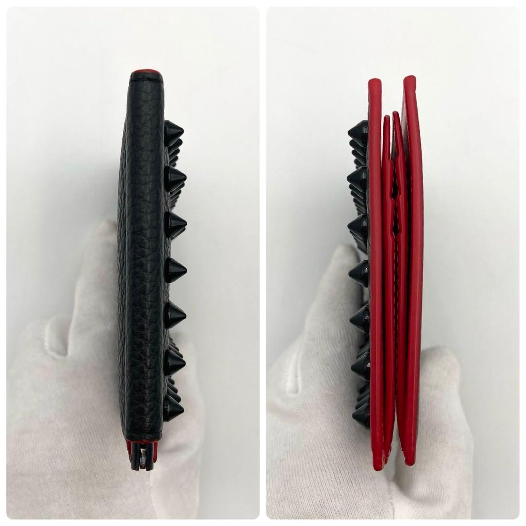 x.o.x.o.✨ルブタン パネトーネ マネークリップ 財布 黒 スタッズ