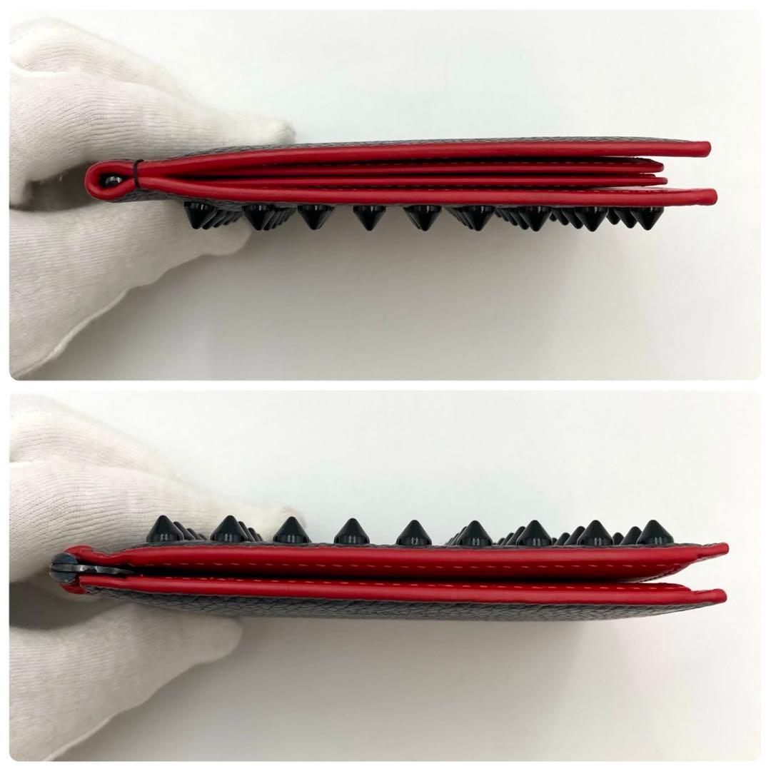 x.o.x.o.✨ルブタン パネトーネ マネークリップ 財布 黒 スタッズ