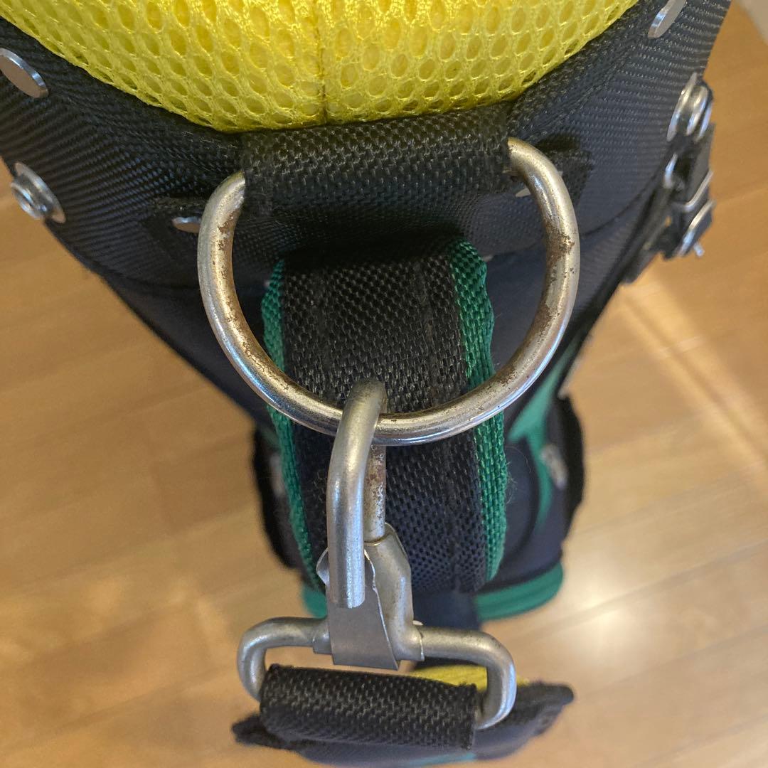 アーノルドパーマー キャディバッグ 黒色×緑色×黄色