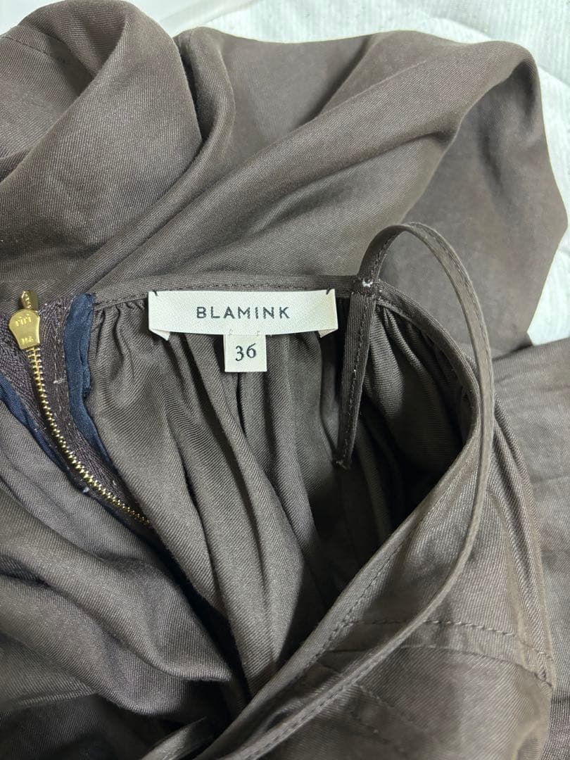 【BLAMINK】ブラウンワンピースドレス