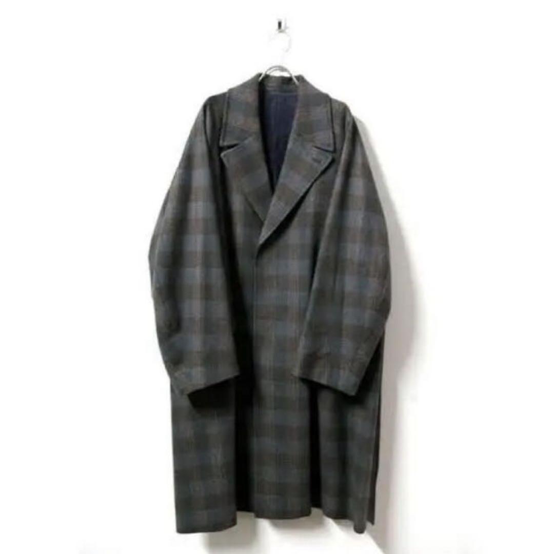 定価9万！【URU】ウル WOOL CHECK BELTED COAT サイズ1