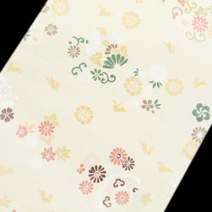 大人気モチーフ【うさぎ】　単衣のお着物にも♪　お使い勝手バツグン　新品の名古屋帯