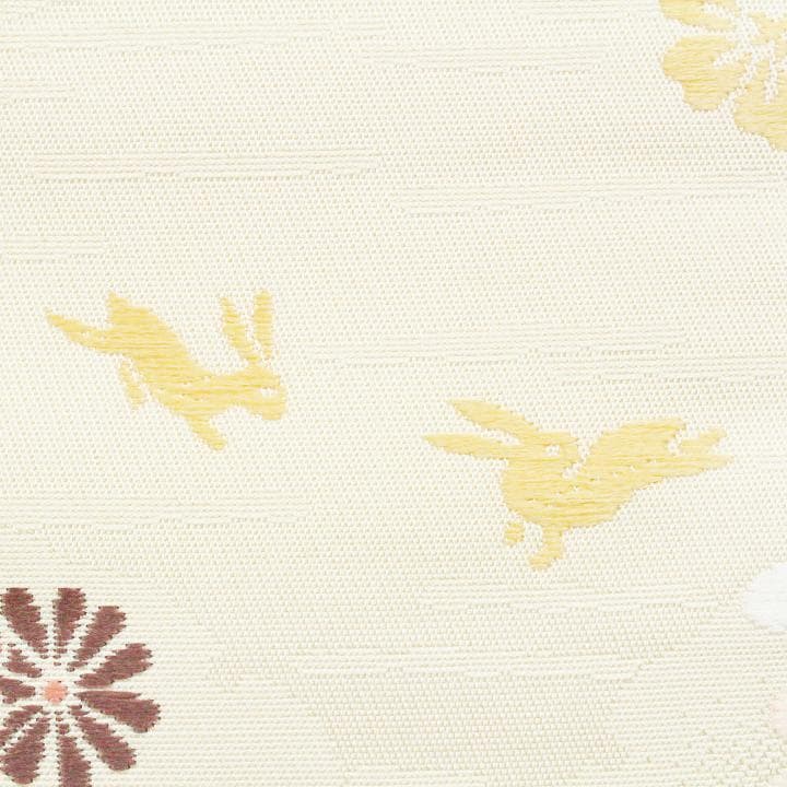大人気モチーフ【うさぎ】　単衣のお着物にも♪　お使い勝手バツグン　新品の名古屋帯