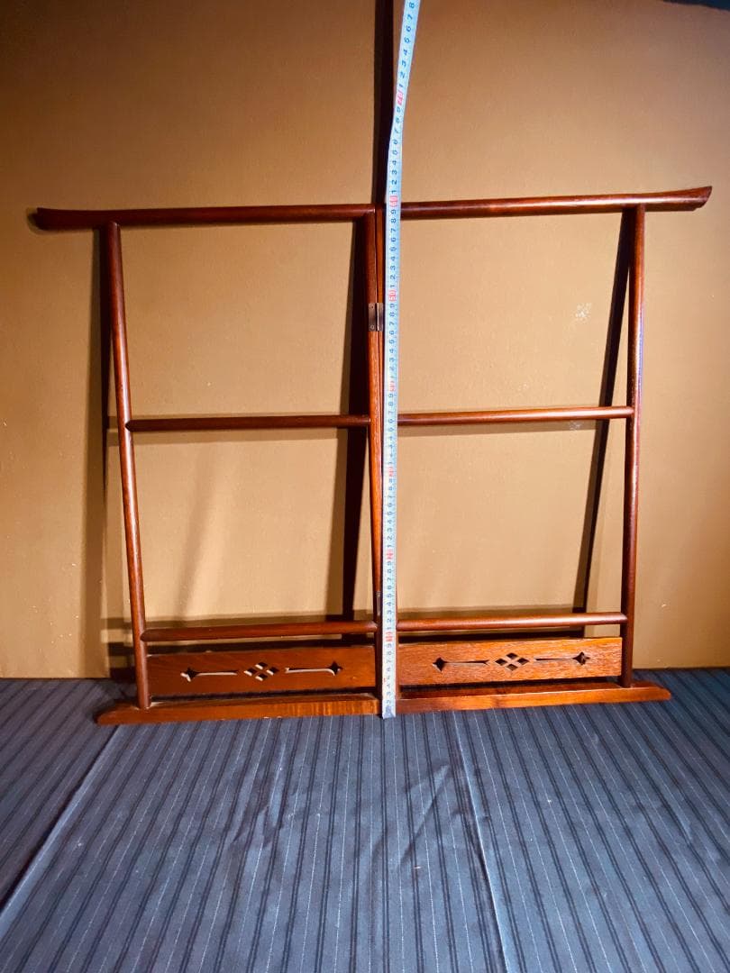 手ぬぐい衣桁（いこう）　高さ60cm　タオル・ふきん掛けにどうぞ。