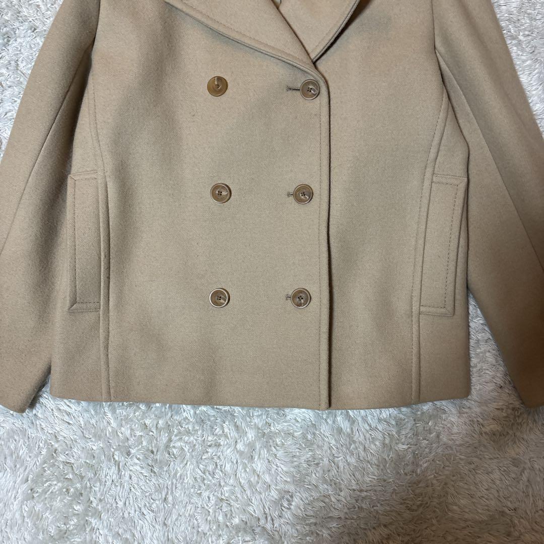 美品＊23区 カシミヤ混 ピーコート ハーフコート ベージュ　48