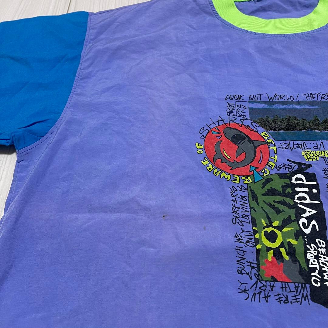 O*g様 【激レア】adidas stussy 80s tシャツ ナイロン マル