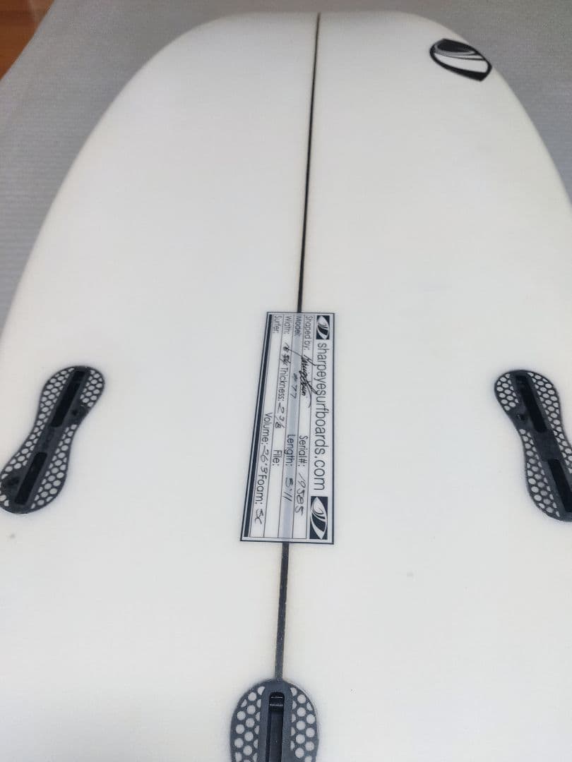 【美品・送料込】5’11 SHARPEYE シャープアイサーフボード:#77