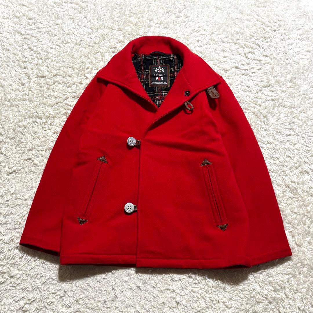 【美品】 ヴァン クラシック ヴァンジャケット ウール シングル Pコート