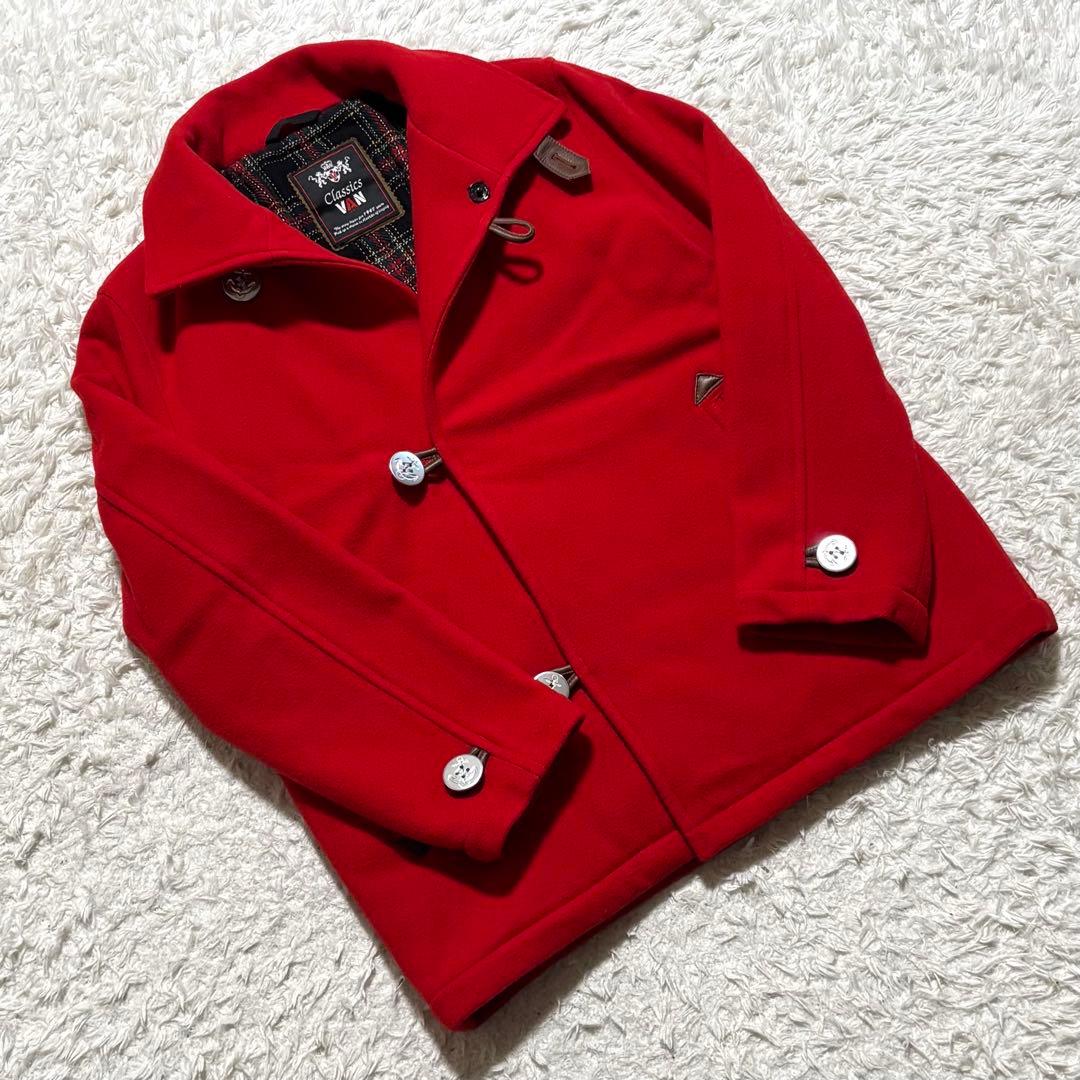 【美品】 ヴァン クラシック ヴァンジャケット ウール シングル Pコート